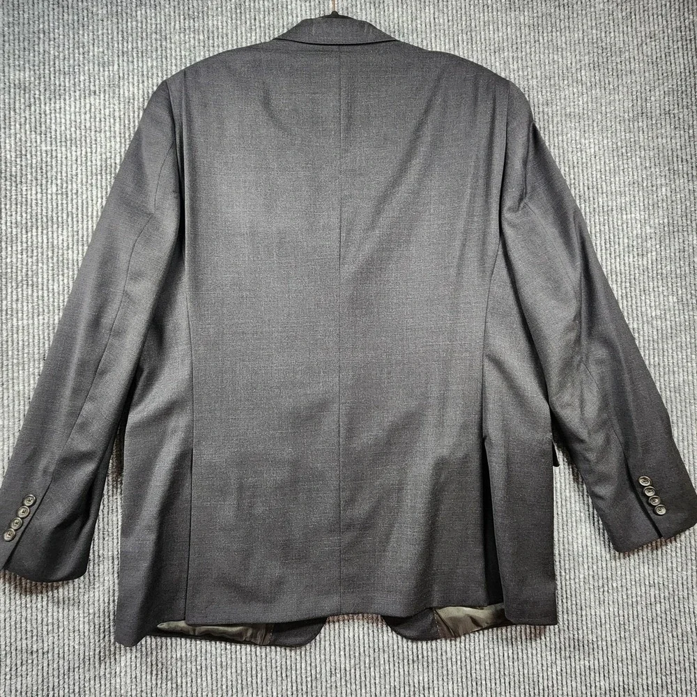 Hart Schaffner Marx Blazer Mens 46L Gray Wool Two Button USA‎ Union Made